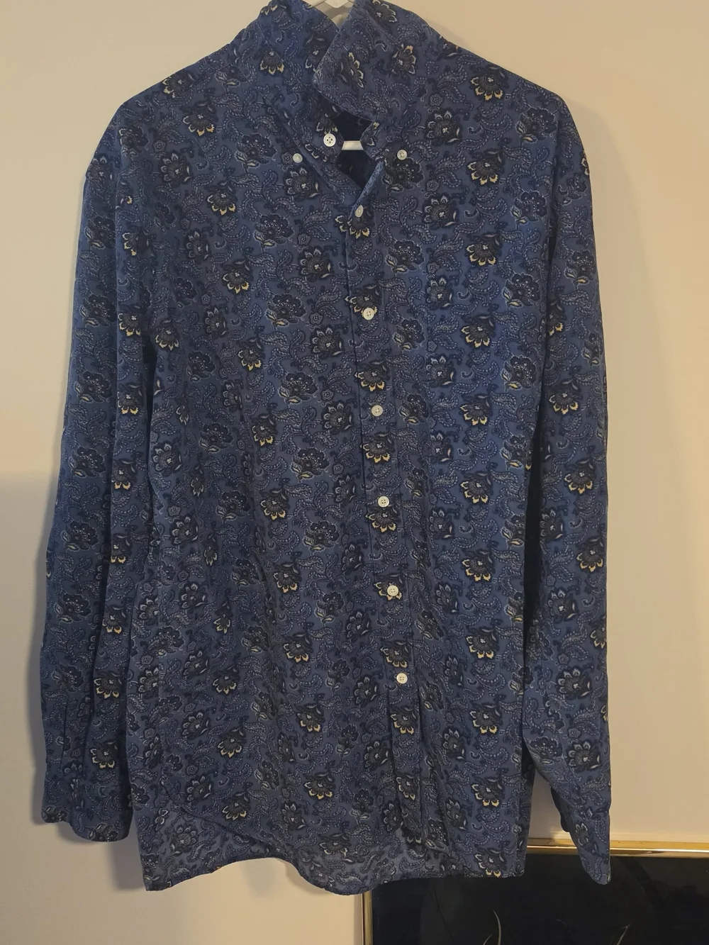 Ralph Lauren POLO Blue Paisley Button-Up Shirt xxl